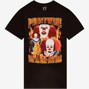 IT Pennywise Flames Collage Horror Movie T-Shirt Size Small
